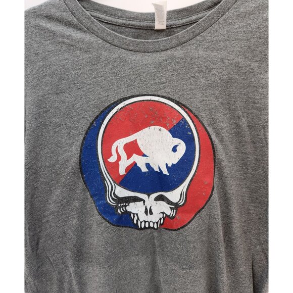 Grateful Dead Momentum World Tour 2019 T-shirt Skull Buffalo Gray Size XL - Picture 3 of 6